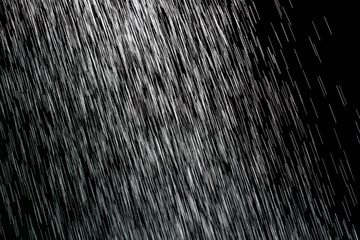 rain on a black background