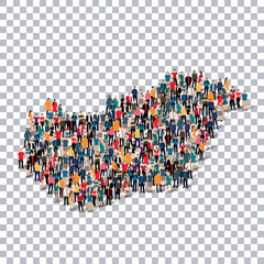 people map country Hungary vector