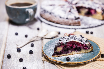 Piece of blueberry pie