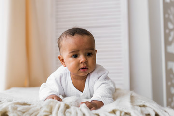 Portrait of a cute mixed race baby boy