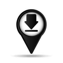 download map pointer icon vector illustration eps 10
