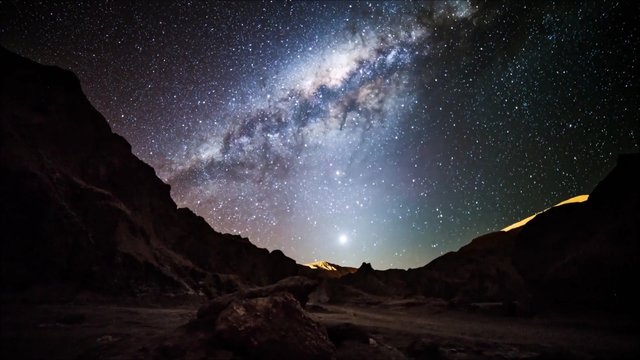 star trails in Atacama desert Chile