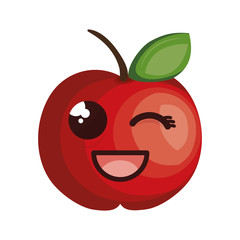 Obraz premium fresh fruit character isolated icon vector illustration design