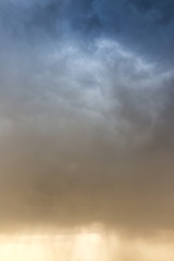 beautiful sky with clouds in the evening