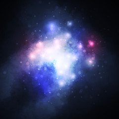 Starry background, rich star forming nebula