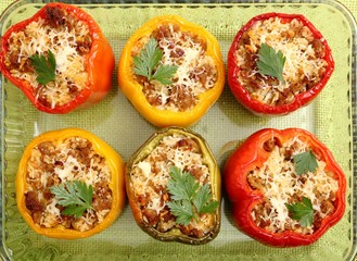 Stuffed paprika.