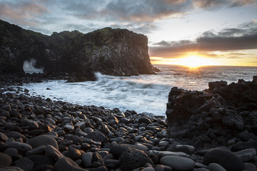 Obraz premium Iceland / sunrise in Hellnar /