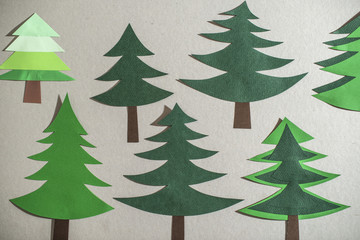 Christmas tree made of paper