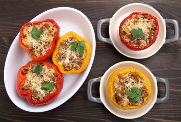 Stuffed paprika.