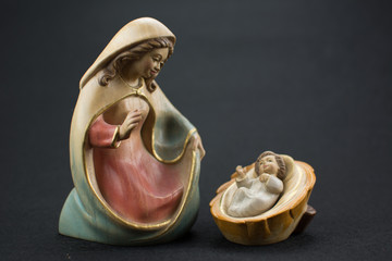 krippenfiguren maria mit dem christkind