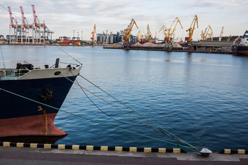 landscape of cargo sea port