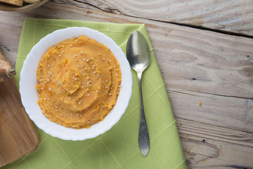 Snack of hummus