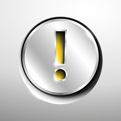 3d logo of chrome attention button.