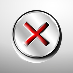 3d logo of chrome cancel button.