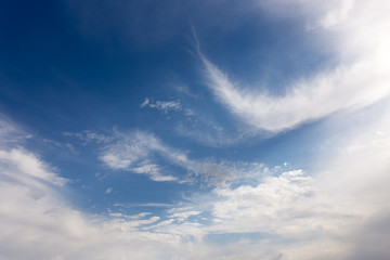 clouds in the blue sky