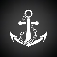 Sea anchor with chain icon