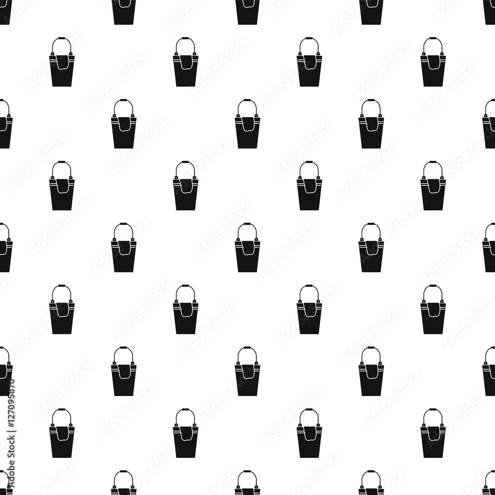 Poster bucket and rag pattern. simple illustration of bucket and rag vector pattern for web