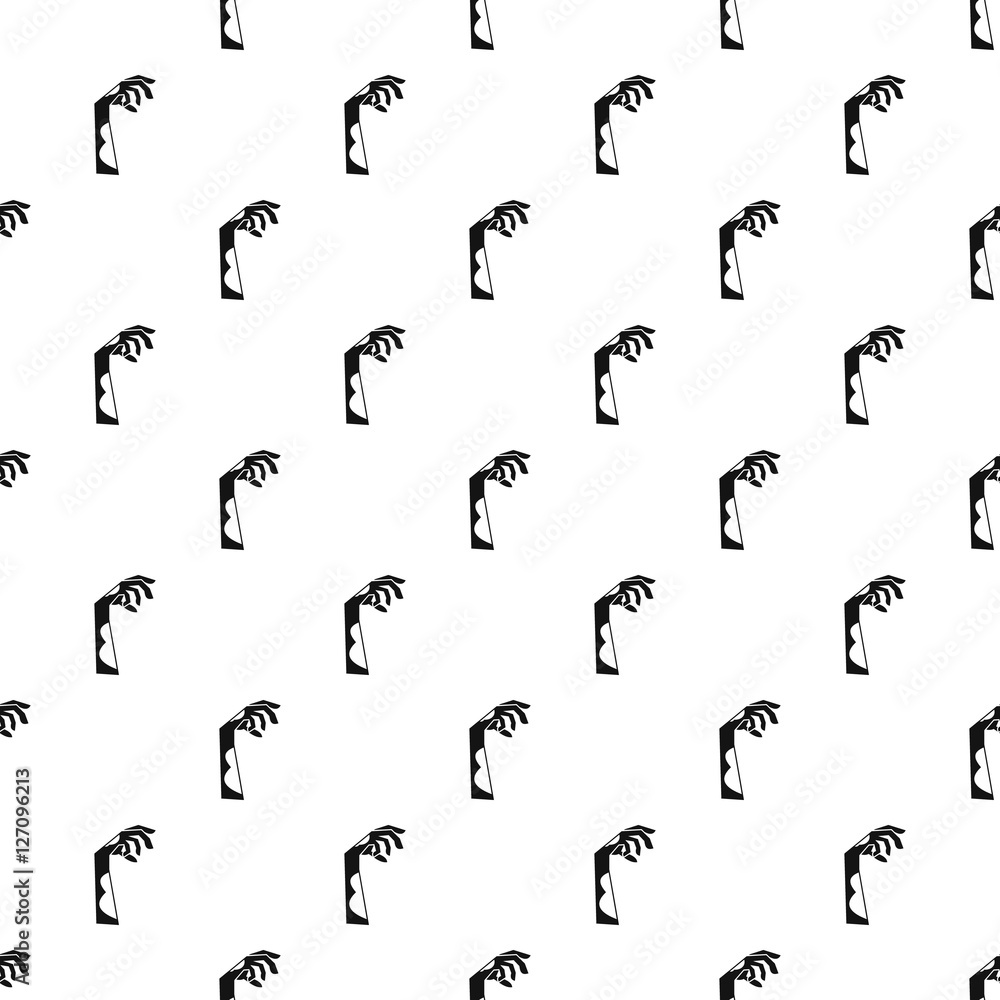 Poster zombie hand pattern. simple illustration of zombie hand vector pattern for web