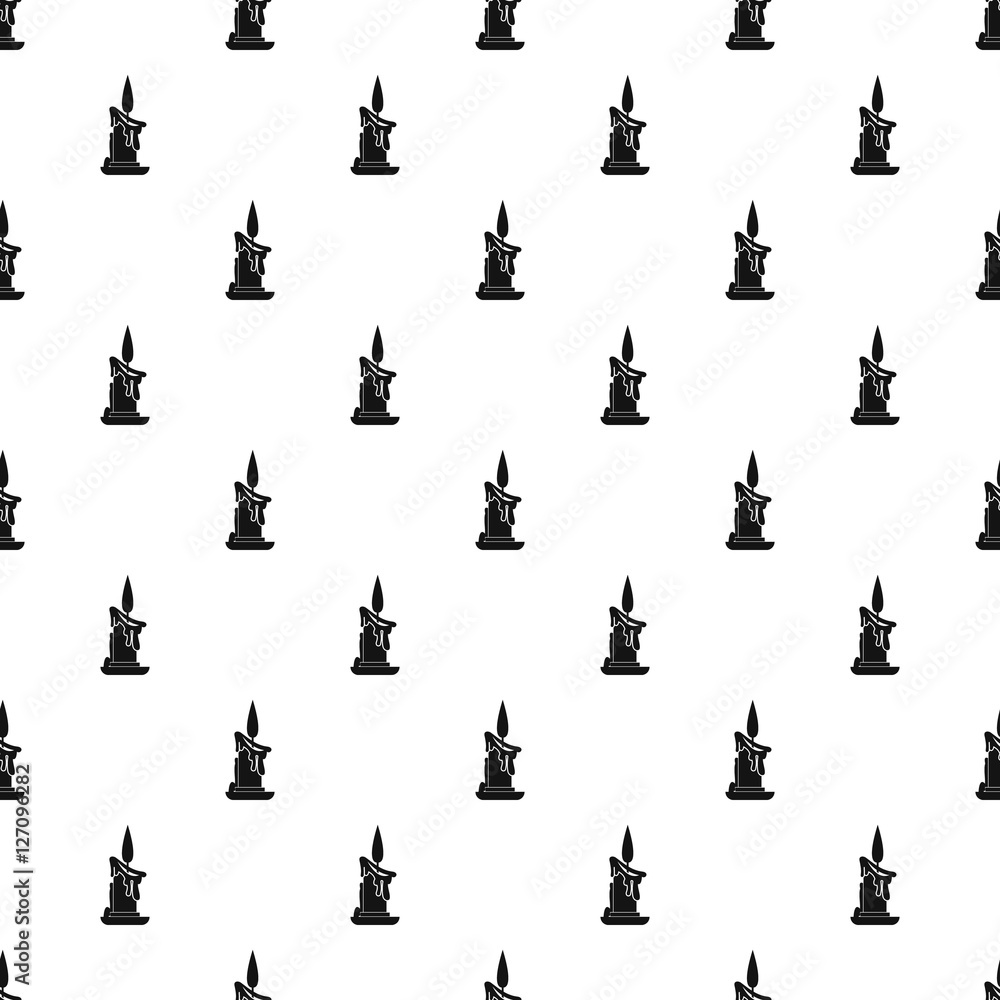 Poster burning candle pattern. simple illustration of burning candle vector pattern for web