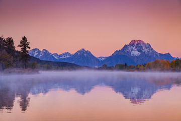 Teton Sunrise Fall Reflection