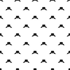 Hat with ear flaps pattern. Simple illustration of hat with ear flaps vector pattern for web