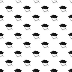 Fototapeta premium Cloud and snowflakes pattern. Simple illustration of cloud and snowflakes vector pattern for web