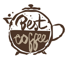 best coffee vector emblem