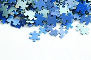 blue puzzle background with space for your text