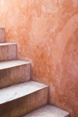 peaceful scene of beautiful steps with soft light and pastel colors