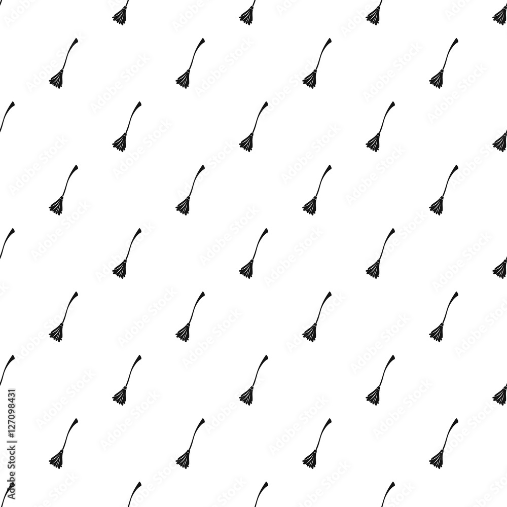 Poster witches broom pattern. simple illustration of witches broom vector pattern for web