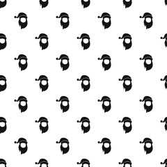 Santa hat and beard pattern. Simple illustration of Santa hat and beardvector pattern for web