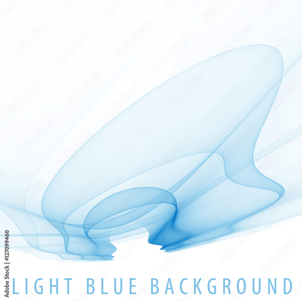 Poster abstract background with light blue translucent shape