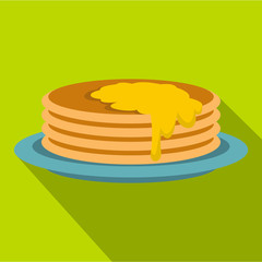 Pancakes icon. Flat illustration of pancakes vector icon for web