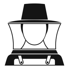 Beekeeper icon. Simple illustration of beekeeper vector icon for web