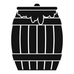 Honey keg icon. Simple illustration of honey keg vector icon for web