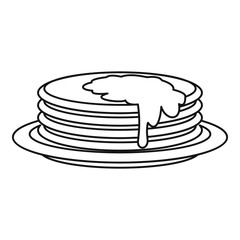 Pancakes icon. Outline illustration of pancakes vector icon for web