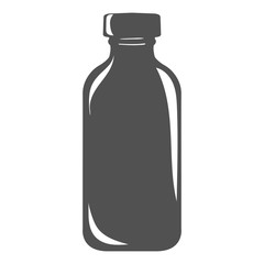 Medical Bottle silhouette. Vector illustration.