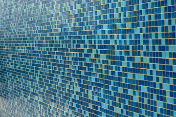 Blue swimming pool tile background