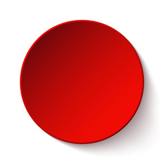 Red circle button for valentines day and for internet and for your business presentation. vector illustration