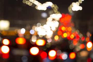 Blurred car lights