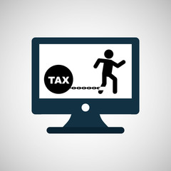 business financial burden taxes icon vector illustration eps 10