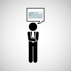 concept stock exchange market bank check icon vector illustration eps 10