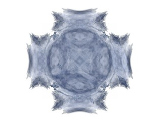 Abstract fractal with a blue pattern