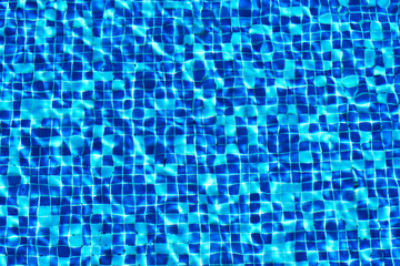 Blue swimming pool tile background