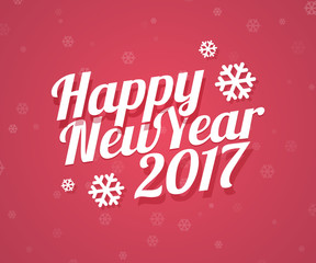 Fototapeta na wymiar Happy New Year 2017 card.