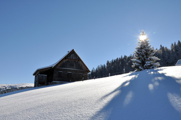 Fototapeta na wymiar Winter in den Nockbergen