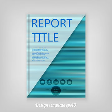 Abstract Smooth Blue Report Cover Template Design. Business Broc