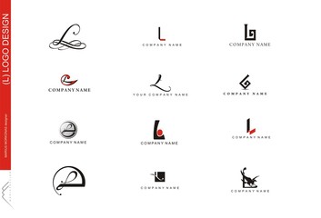 Business companies with the letter L created logo design