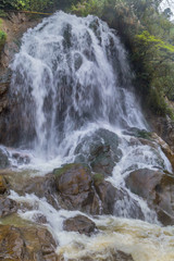 Naklejka premium Waterfall Tien Sa falls in Sapa Vietnam