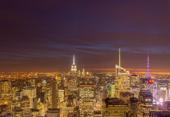 Obraz na płótnie Canvas New York - DECEMBER 20, 2013: View of Lower Manhattan on Decembe